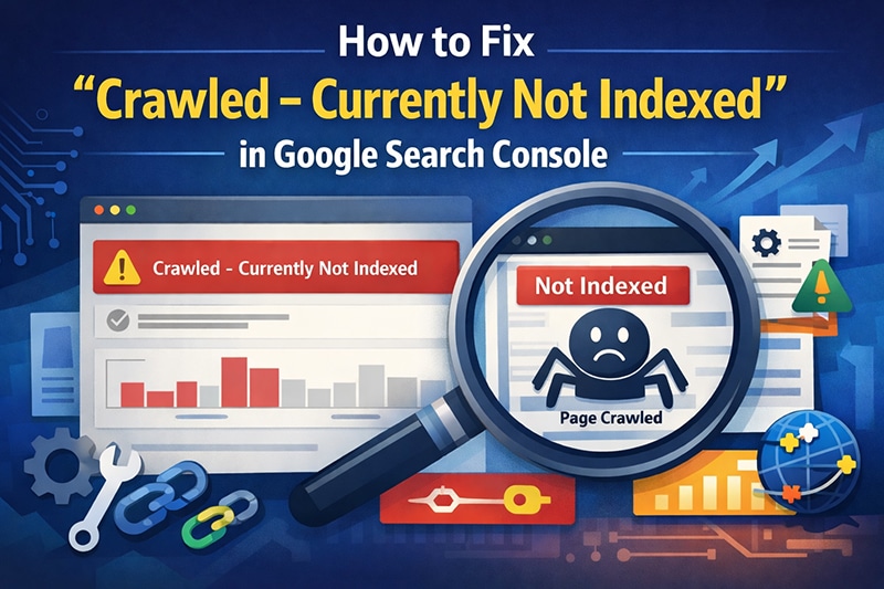 You are currently viewing Solve “Crawled – Currently Not Indexed” Problem in Google Search Console